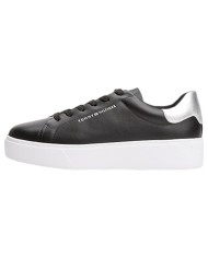 Sneakers Donna Tommy Hilfiger Essential Platform Line Logo Leather Black