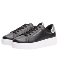 Sneakers Donna Tommy Hilfiger Essential Platform Line Logo Leather Black