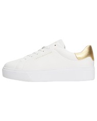 Sneakers Donna Tommy Hilfiger Essential Platform Line Logo Leather White
