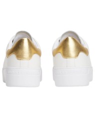 Sneakers Donna Tommy Hilfiger Essential Platform Line Logo Leather White