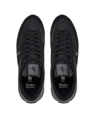 Sneaker Uomo Ralph Lauren Train 89 in Nabuk e Oxford  Black