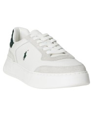 Sneaker Uomo Ralph Lauren RLite Sport in Camoscio e Pelle Bianco Nero