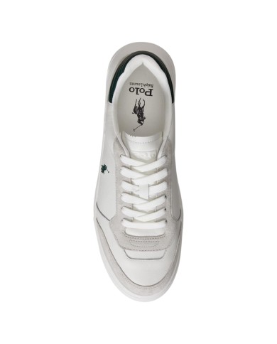 Sneaker Uomo Ralph Lauren RLite Sport in Camoscio e Pelle Bianco Nero