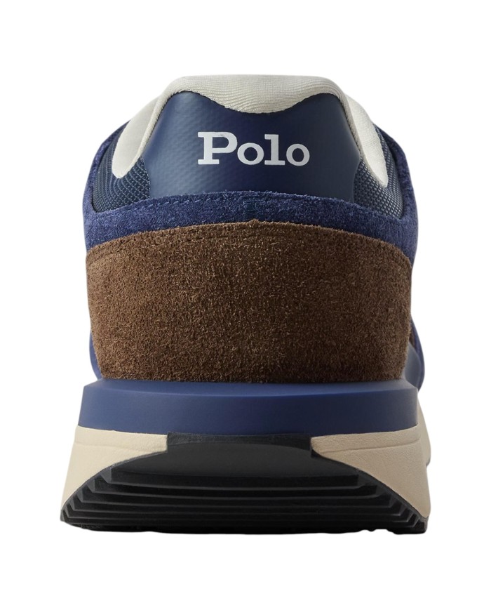 Sneaker Uomo Ralph Lauren Train 89 V2 in Camoscio Navy Brown