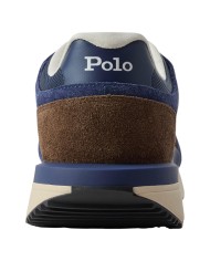 Sneaker Uomo Ralph Lauren Train 89 V2 in Camoscio Navy Brown