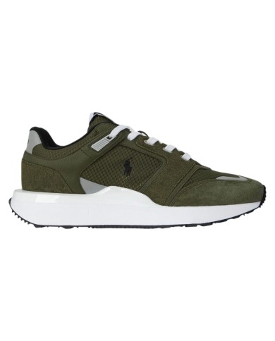 Sneaker Uomo Ralph Lauren Train 89 V2 in Camoscio Verde