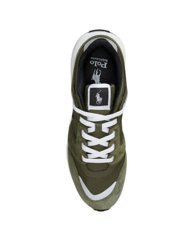 Sneaker Uomo Ralph Lauren Train 89 V2 in Camoscio Verde