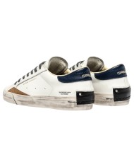 Sneakers Uomo Crime London Distressed 2.0 Leather White Blue Amber
