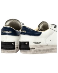 Sneakers Uomo Crime London Distressed 2.0 Leather White Blue Amber