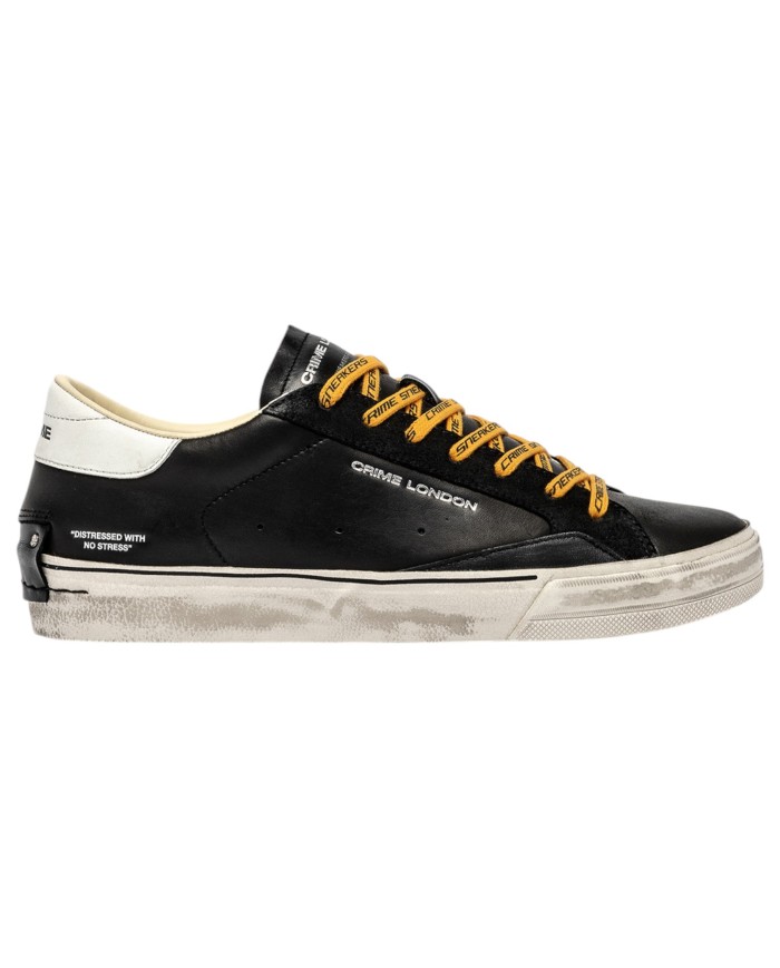 Sneakers Uomo Crime London Distressed 2.0 Leather Black