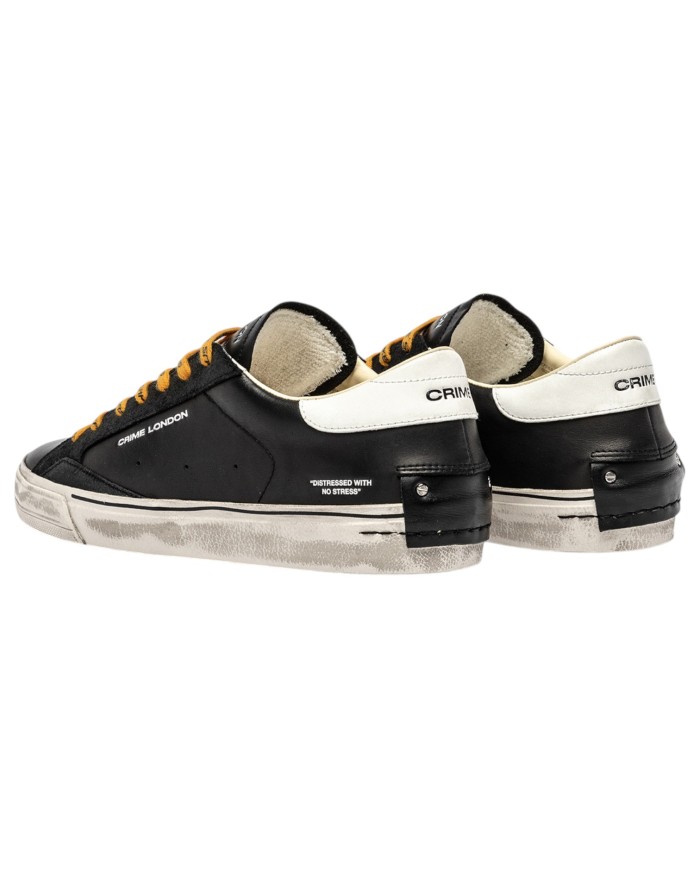 Sneakers Uomo Crime London Distressed 2.0 Leather Black