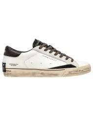 Sneakers Uomo Crime London Distressed 2.0 Leather White Brown