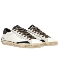 Sneakers Uomo Crime London Distressed 2.0 Leather White Brown