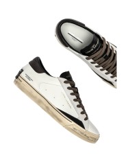 Sneakers Uomo Crime London Distressed 2.0 Leather White Brown