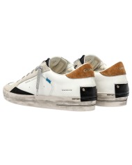 Sneakers Uomo Crime London Sk8 Deluxe Leather White Brown Slate Grey