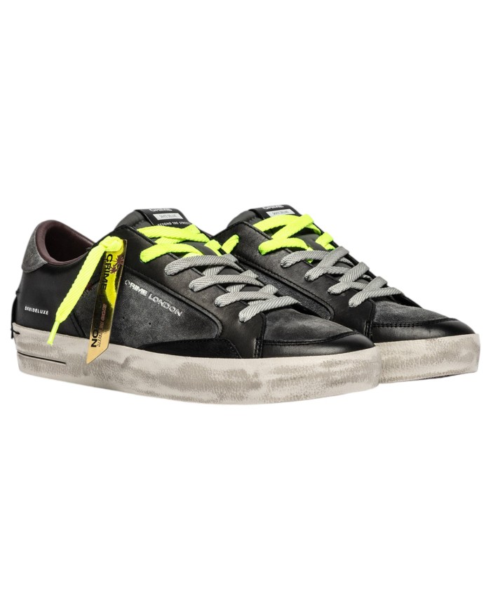 Sneakers Uomo Crime London Sk8 Deluxe Leather Cool Grey