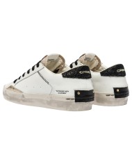 Sneakers Donna Crime London Distressed Leather White Ivory Shadow