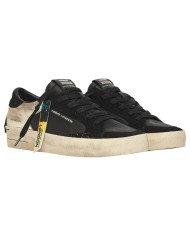 Sneakers Donna Crime London Sk8 Deluxe Glitter Leather Black Gold