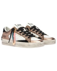 Sneakers Donna Crime London Sk8 Deluxe Leather White Bronze Ambre Glam