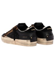 Sneakers Donna Crime London Sk8 Deluxe Glitter Leather Black Cheetah