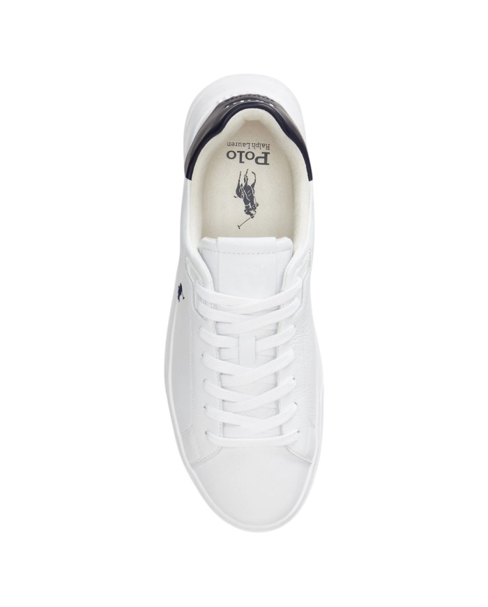 Sneaker Uomo Ralph Lauren RLite Sport in Camoscio e Pelle Bianco Blu