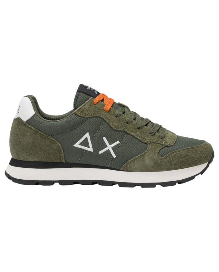 Sneakers Uomo Sun 68 Δ X Tom Solid Mesh Suede Militare Scuro
