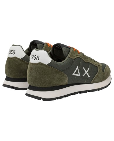 Sneakers Uomo Sun 68 Δ X Tom Solid Mesh Suede Militare Scuro