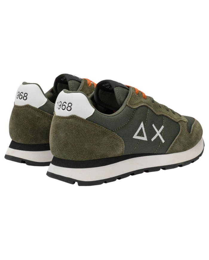 Sneakers Uomo Sun 68 Δ X Tom Solid Mesh Suede Militare Scuro
