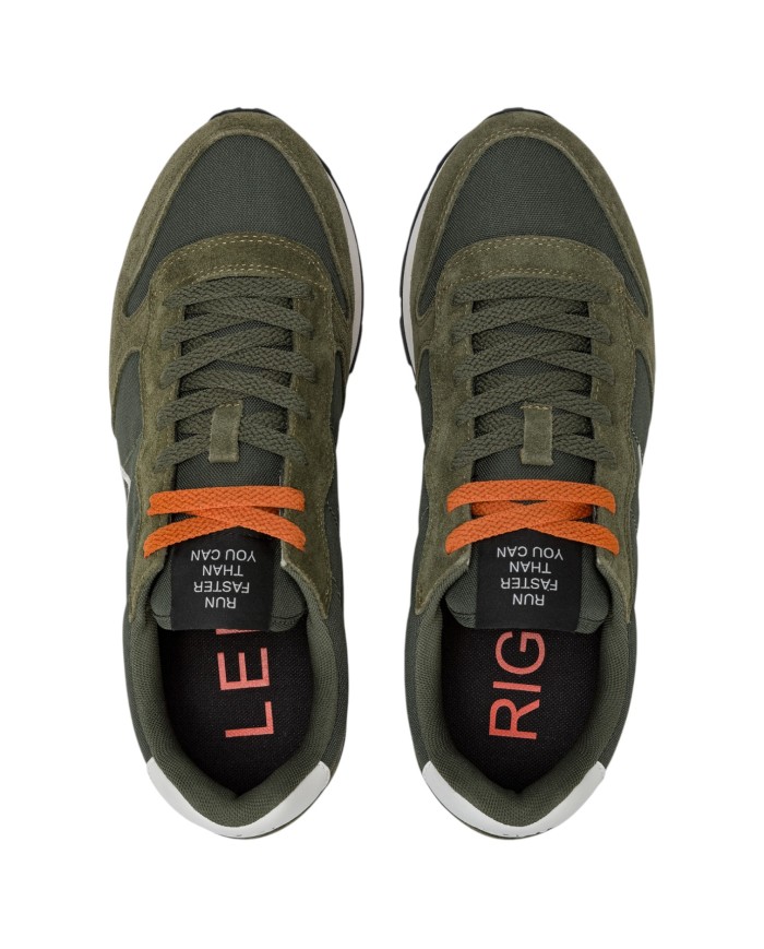 Sneakers Uomo Sun 68 Δ X Tom Solid Mesh Suede Militare Scuro