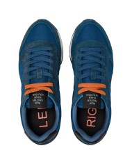 Sneakers Uomo Sun 68 Δ X Tom Solid Mesh Suede Petrolio Blue
