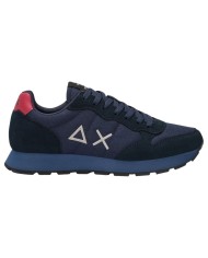 Sneakers Uomo Sun 68 Δ X Tom Solid Mesh Suede Navy Blue Bordeaux