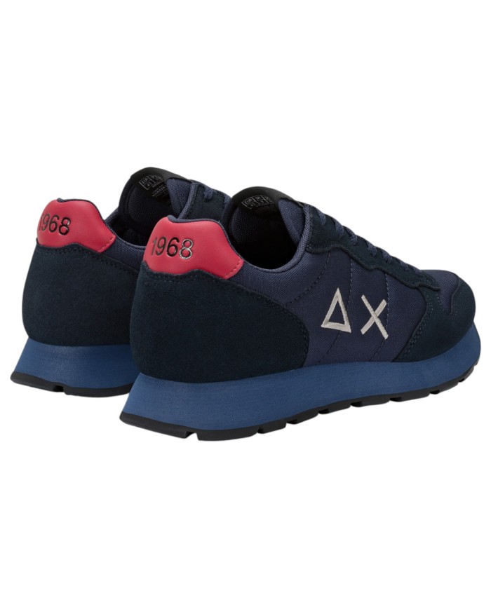 Sneakers Uomo Sun 68 Δ X Tom Solid Mesh Suede Navy Blue Bordeaux