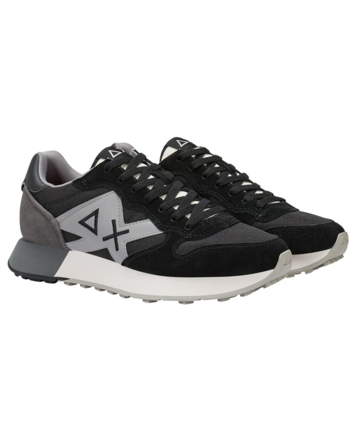 Sneakers Uomo Sun 68 Δ X Jaki Solid Suede Leather Nero
