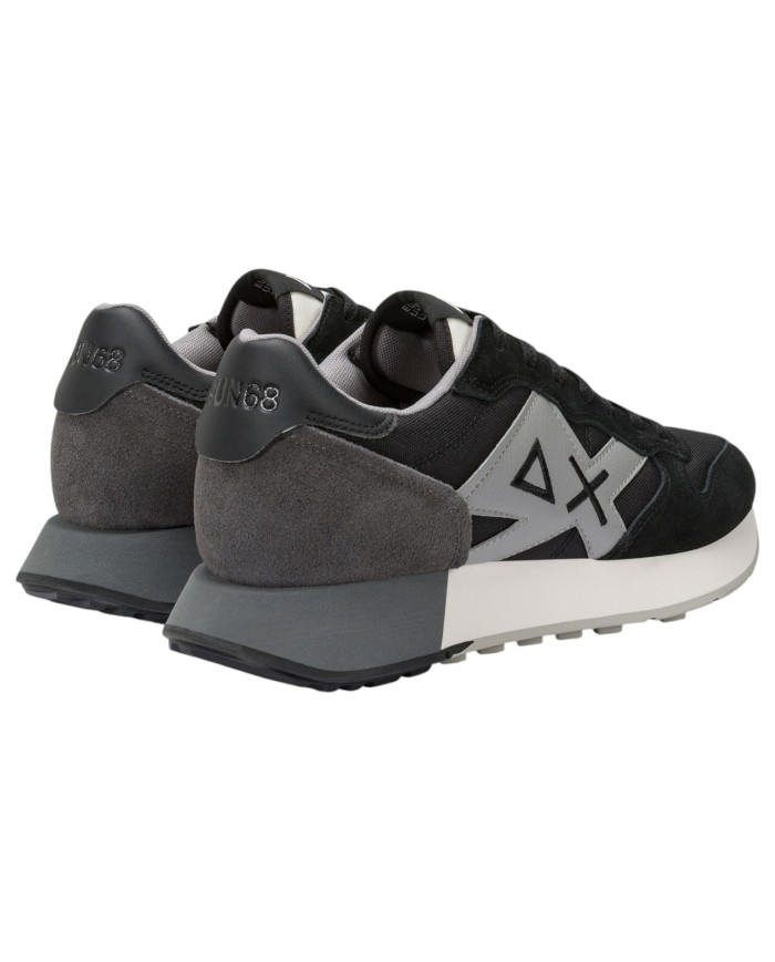 Sneakers Uomo Sun 68 Δ X Jaki Solid Suede Leather Nero