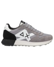 Sneakers Uomo Sun 68 Δ X Jaki Solid Suede Leather Grigio Medio