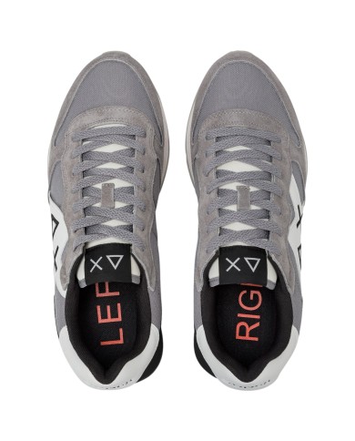 Sneakers Uomo Sun 68 Δ X Jaki Solid Suede Leather Grigio Medio
