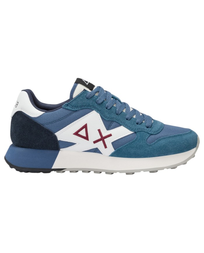 Sneakers Uomo Sun 68 Δ X Jaki Solid Suede Leather Avio Scuro Blue