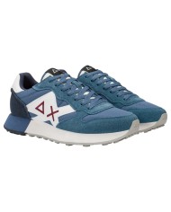 Sneakers Uomo Sun 68 Δ X Jaki Solid Suede Leather Avio Scuro Blue