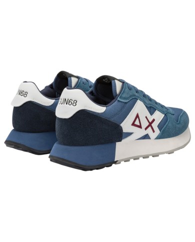 Sneakers Uomo Sun 68 Δ X Jaki Solid Suede Leather Avio Scuro Blue