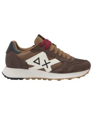 Sneakers Uomo Sun 68 Δ X Jaki Bicolor Suede Leather Marrone