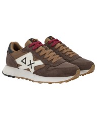 Sneakers Uomo Sun 68 Δ X Jaki Bicolor Suede Leather Marrone