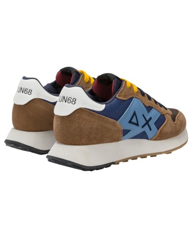 Sneakers Uomo Sun 68 Δ X Jaki Bicolor Suede Leather Volpe