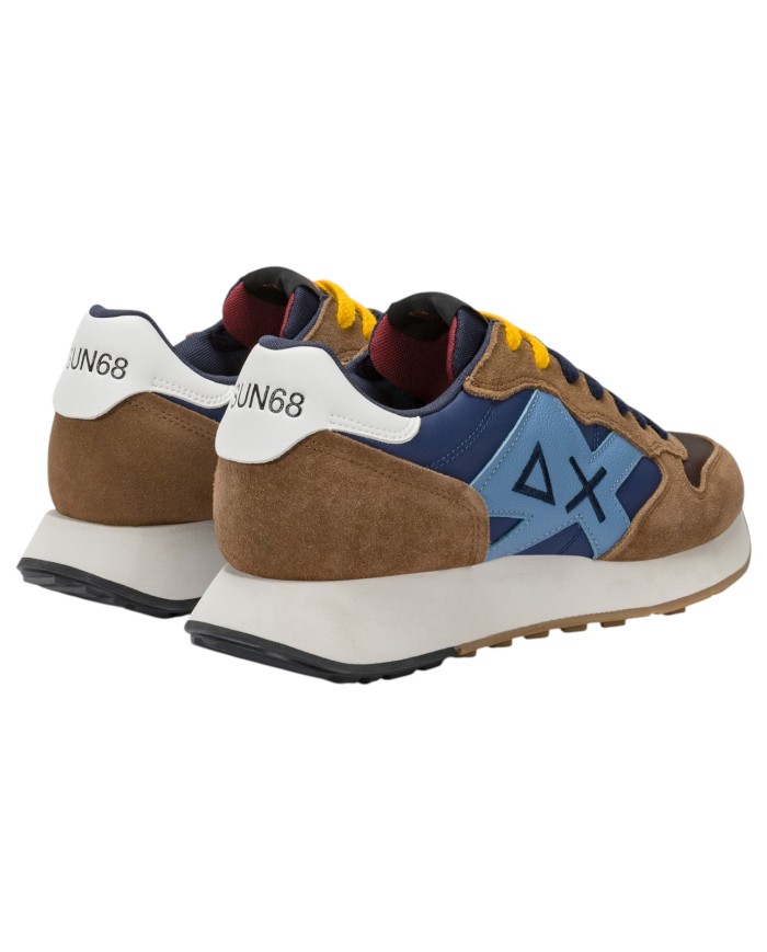 Sneakers Uomo Sun 68 Δ X Jaki Bicolor Suede Leather Volpe