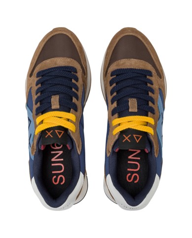Sneakers Uomo Sun 68 Δ X Jaki Bicolor Suede Leather Volpe