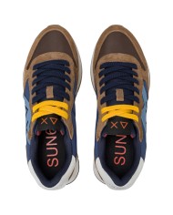 Sneakers Uomo Sun 68 Δ X Jaki Bicolor Suede Leather Volpe