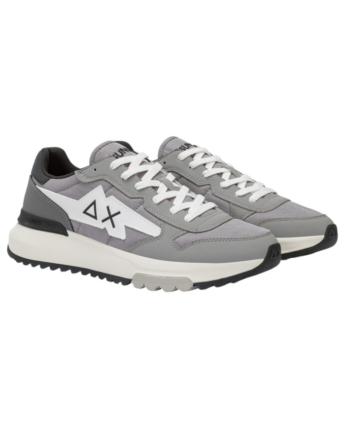 Sneakers Uomo Sun 68 Δ X Niki 2.0 Solid Leather Grigio Medio