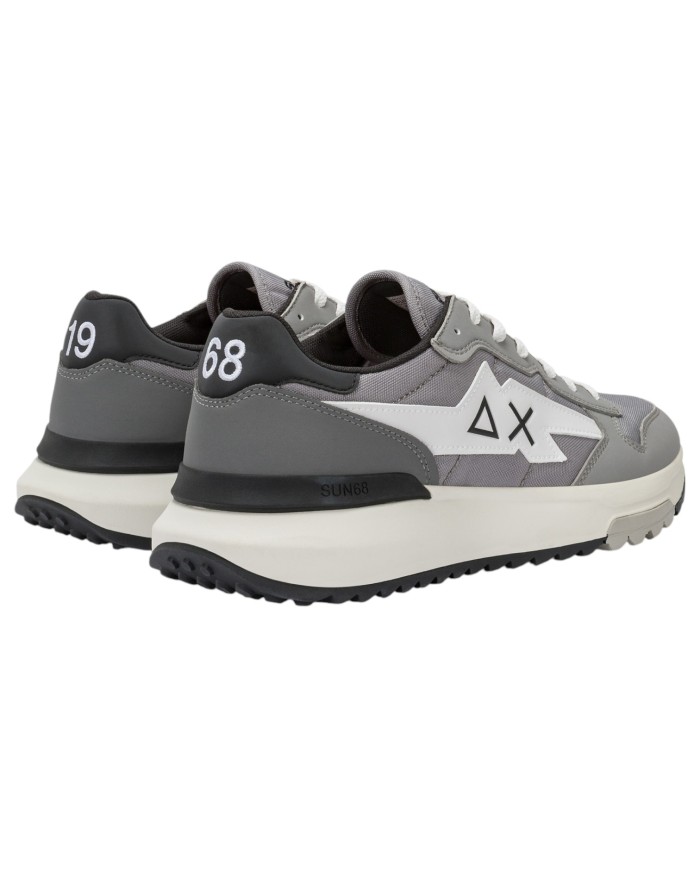 Sneakers Uomo Sun 68 Δ X Niki 2.0 Solid Leather Grigio Medio