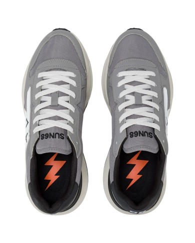 Sneakers Uomo Sun 68 Δ X Niki 2.0 Solid Leather Grigio Medio