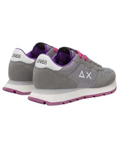 Sneakers Donna Sun 68 Δ X Ally Solid Mesh Suede Grigio Medio