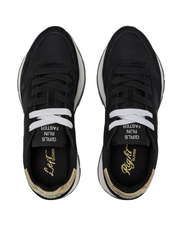 Sneakers Donna Sun 68 Δ X Ally Gold Silver Mesh Suede Nero